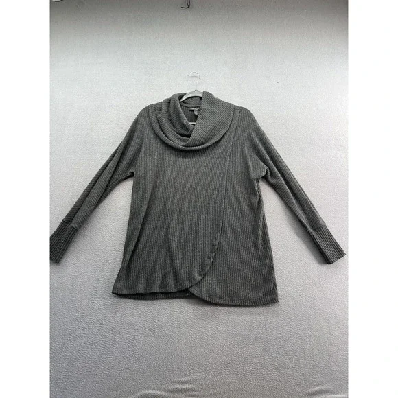 A Pea In The Pod Sweater Womens Small Gray Cowl Neck Nursing Ribbed Tunic Top - Picture 1 of 11